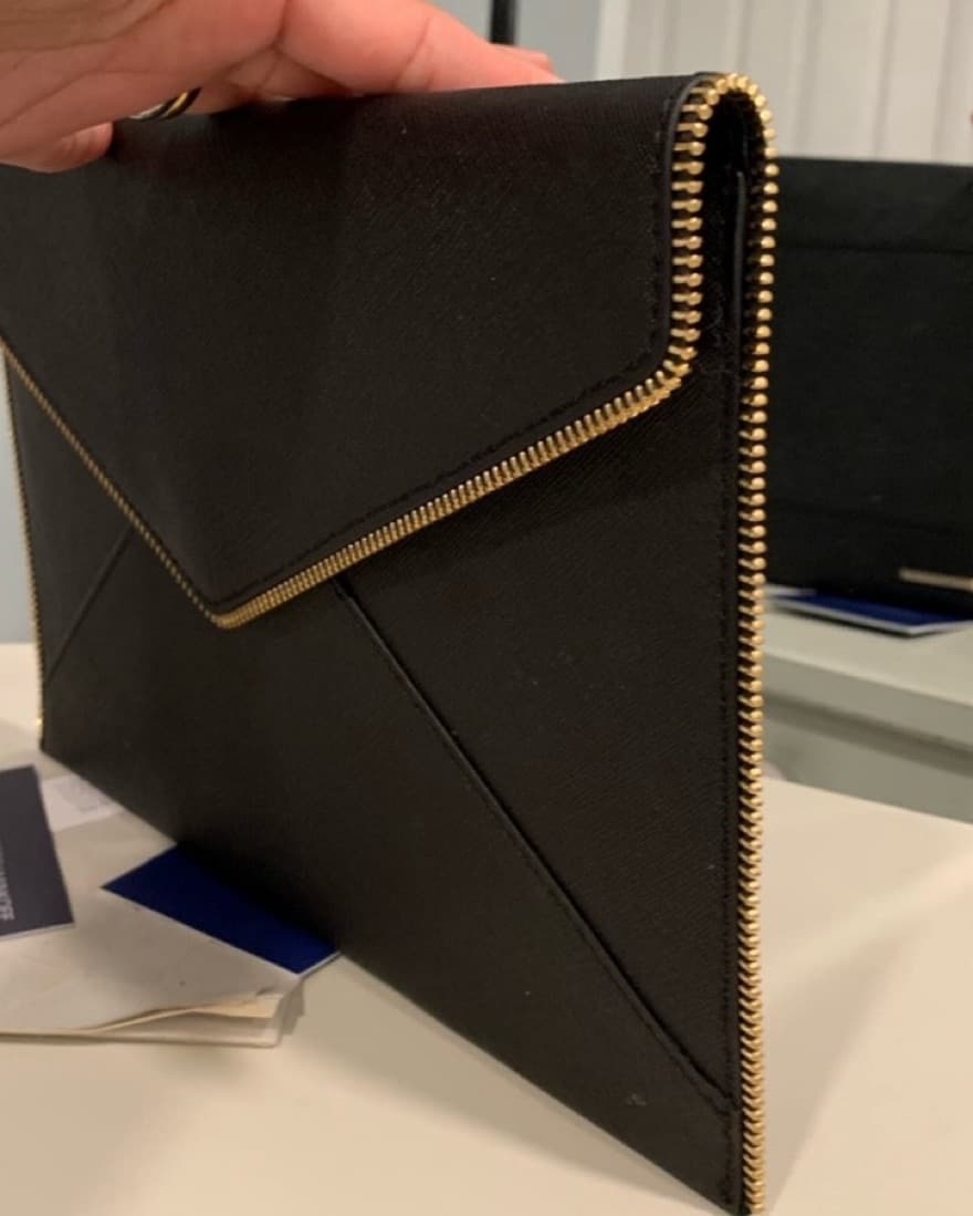 Rebecca Minkoff Black Envelope Clutch - Image 1