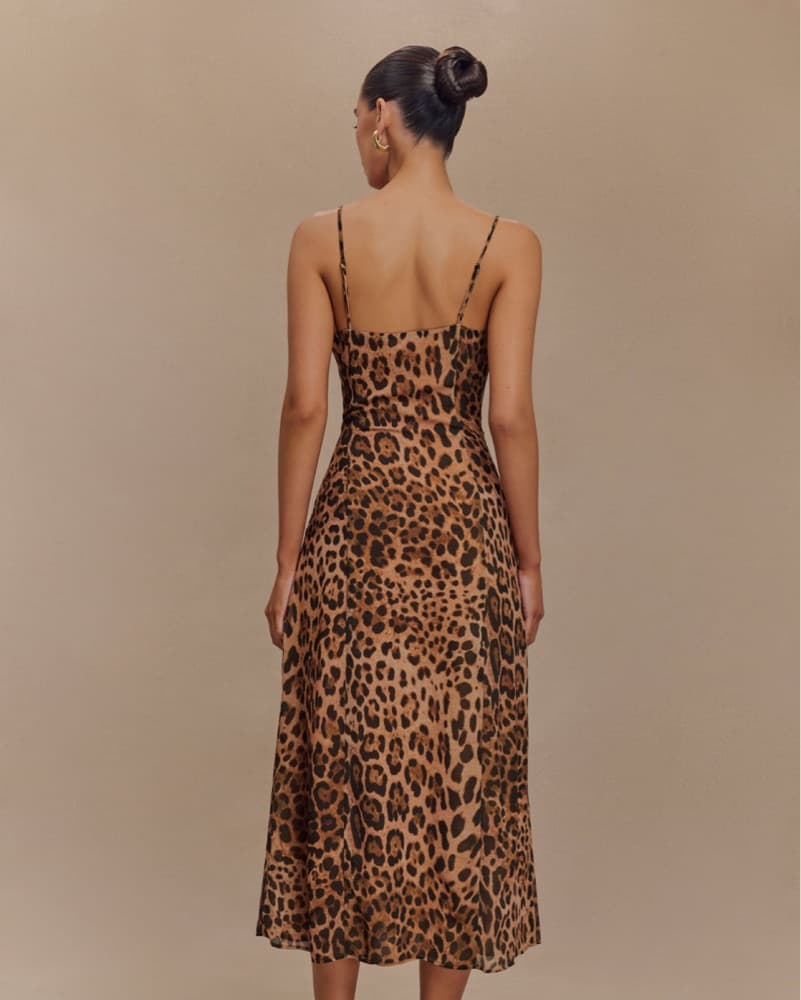 Fierce Leopard Print Midi Dress - Image 3