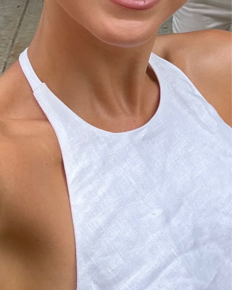 Reformation White Linen Halter  - Image 7