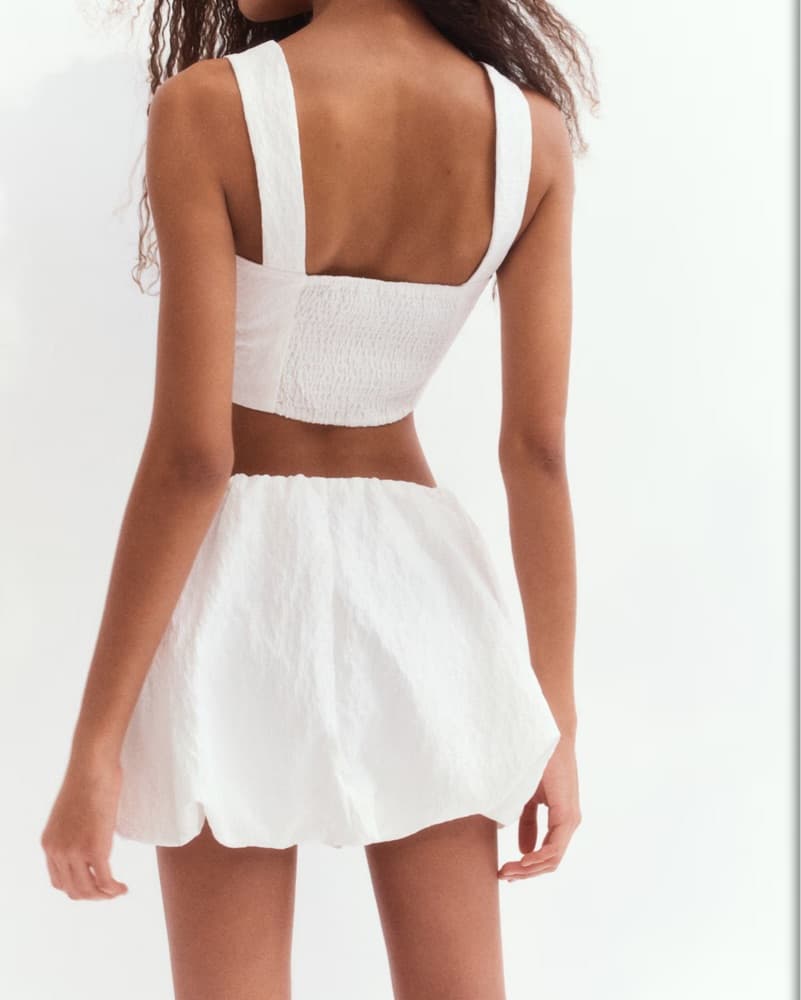 H&M White Bubble Skirt Set - Image 2