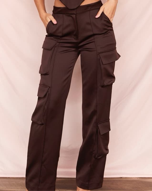 House of CB London Daria Chocolate Satin - Image 1