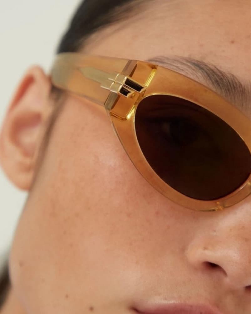 Bottega Veneta Yellow Crystal Sunglasses - Image 2