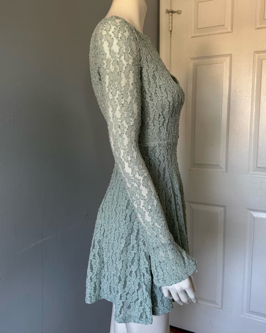 Free People Mint Green Lace Dress - Image 2