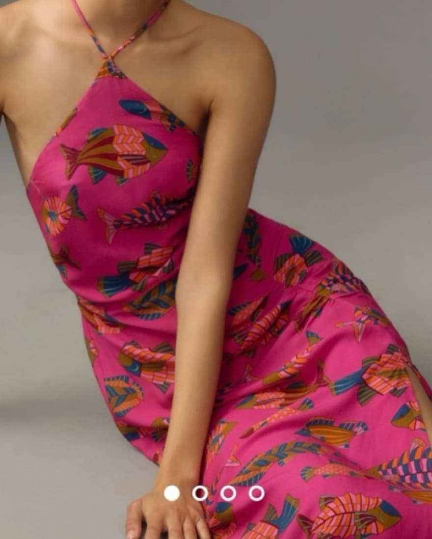 Farm Rio Halter Slim Midi Dress  - Image 2