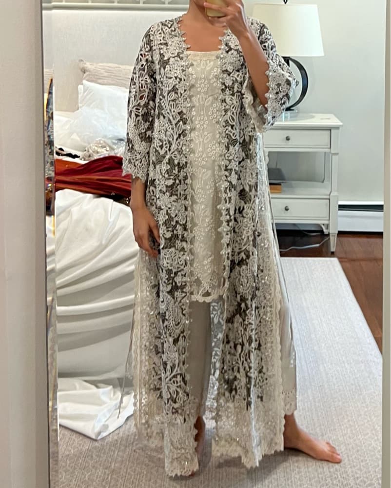 Indian/Pakistani Kurta Jacket Set - Image 3