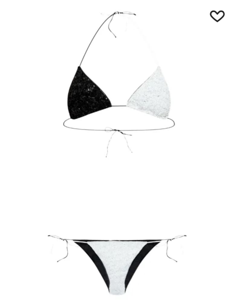 Oseree B&W Sequin Bikini - Image 1