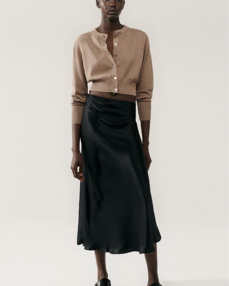 FRAME Silk Bias-cut Slip Skirt - Image 4