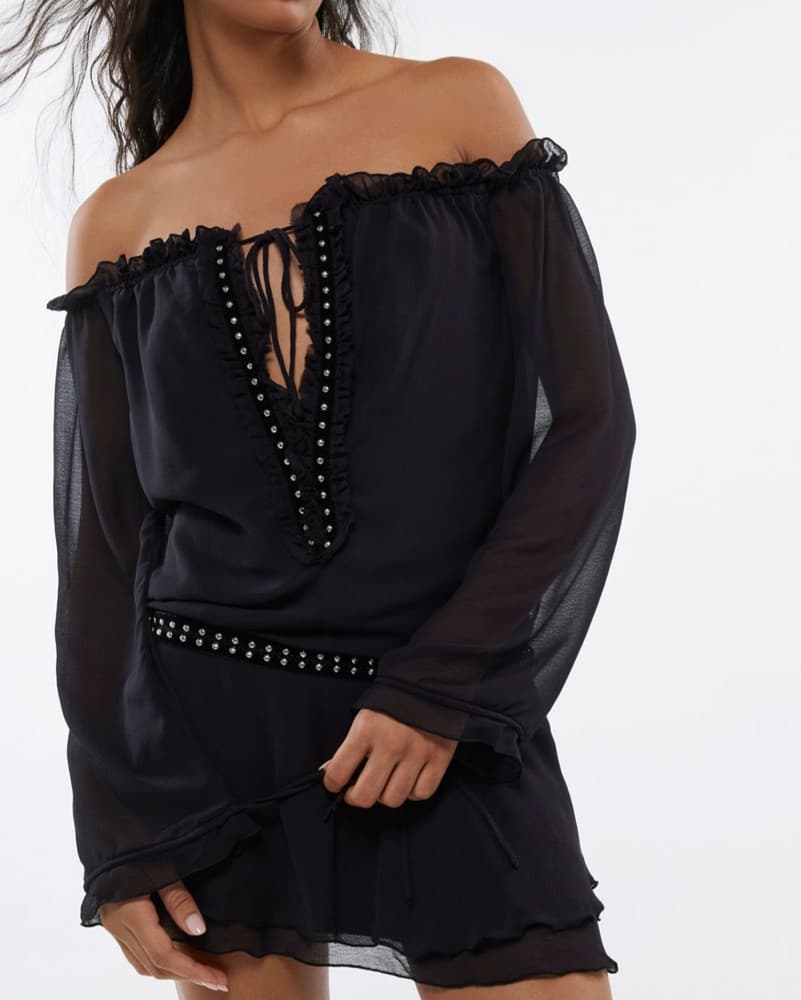 Silence + Noise Off Shoulder Mini Dress - Image 1