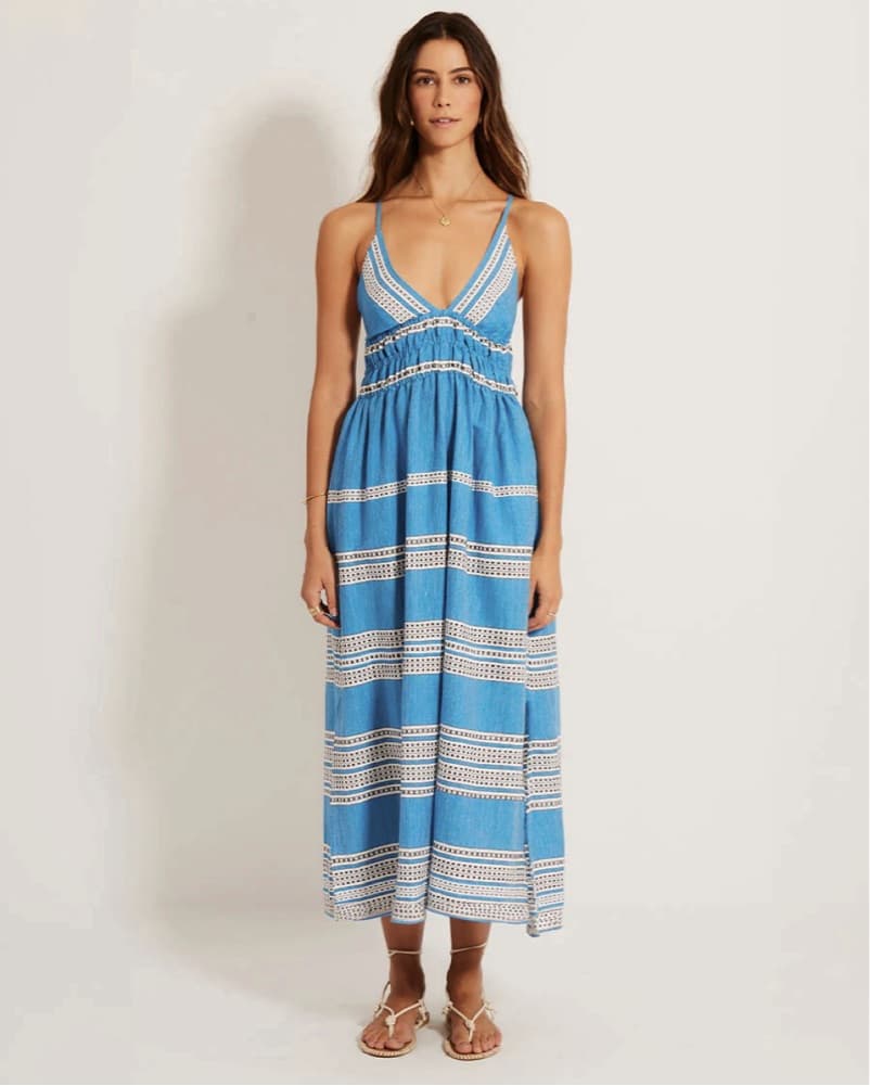 Boho-Inspired Blue Maxi Dress - Image 1