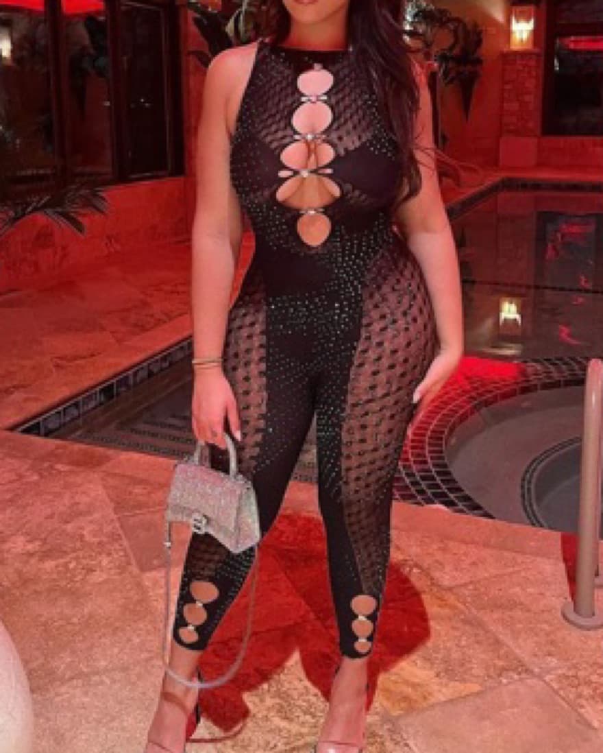 Rhinestoned Janice Jumpsuit - Image 4