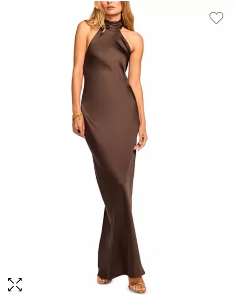 Ramy Brook Brown High Neck Maxi Dress - Image 1