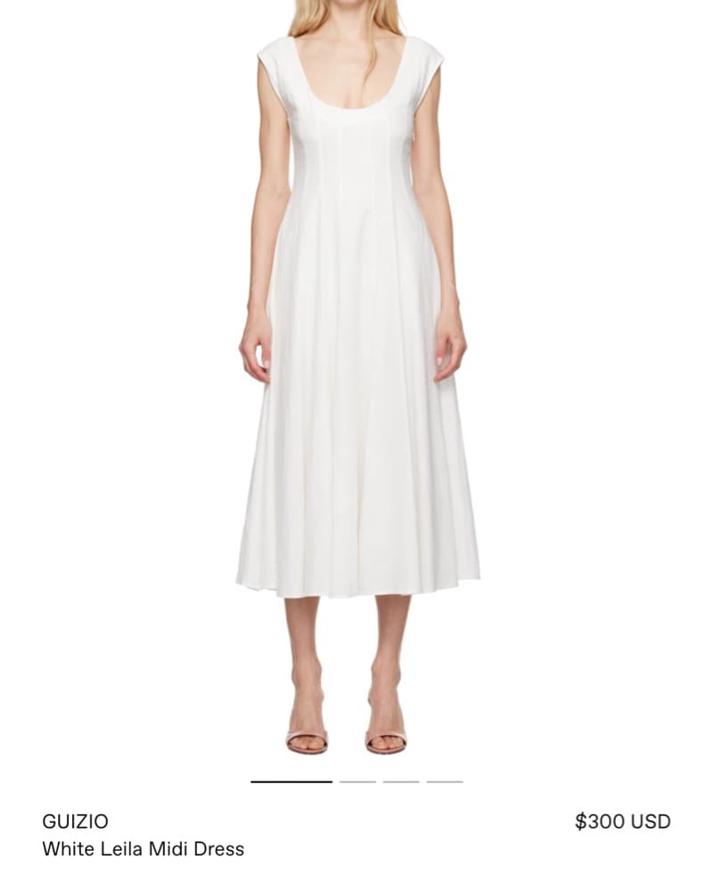 White Midi Guizio dress - Image 1