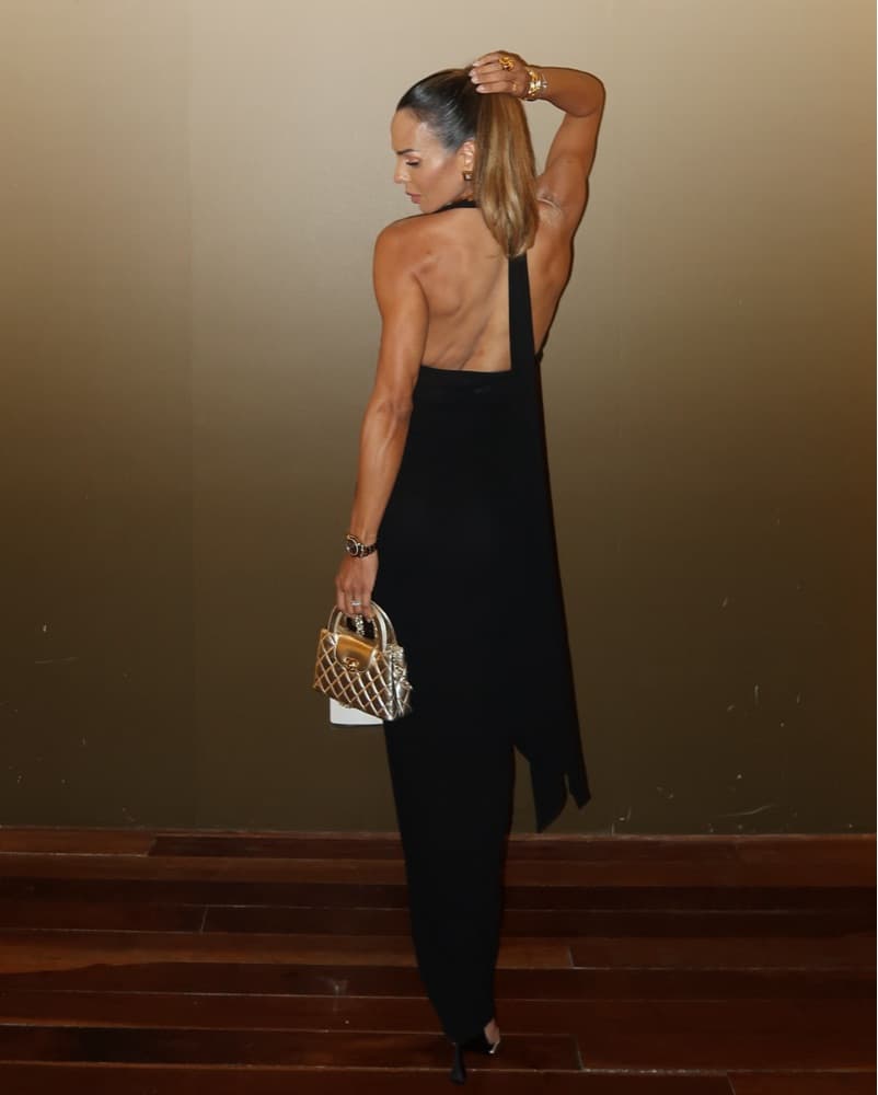 Sophisticated Black Halter Maxi Dress - Image 3