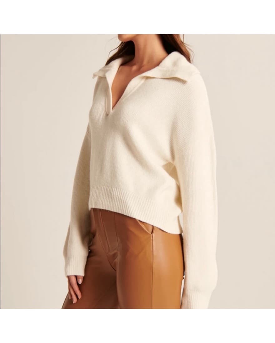 Abercrombie Notch-Neck Polo Sweater - Image 2
