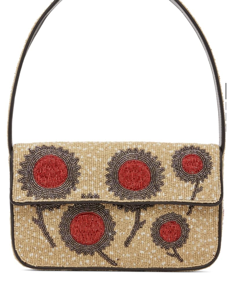 Staud Beige Beaded Tommy bag - Image 1