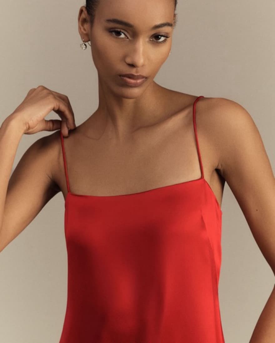 Shona Joy Moraya Drop Waist Dress In Red - Image 6