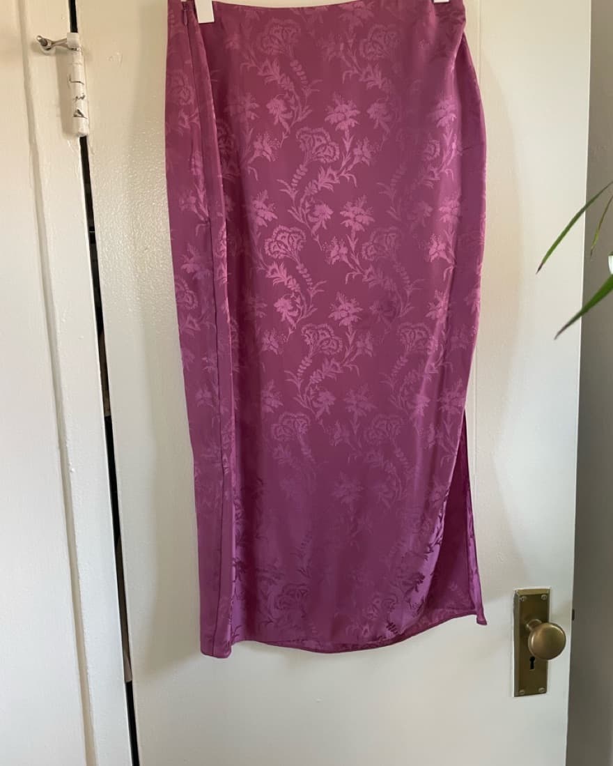 Pink Silk Paige Skirt - Image 3