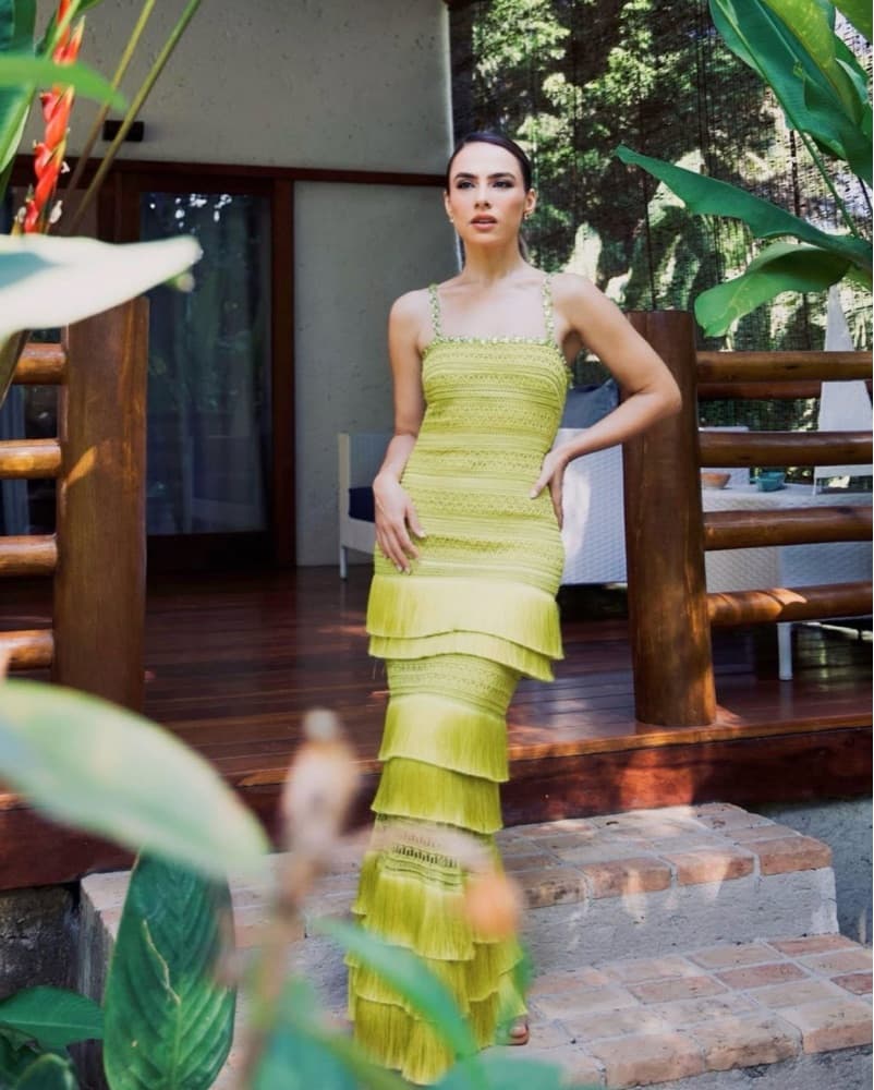 Patbo Woven Fringe Maxi Dress | Yellow Bridesmaid Dress, Unique Wedding Guest Dress - Image 5