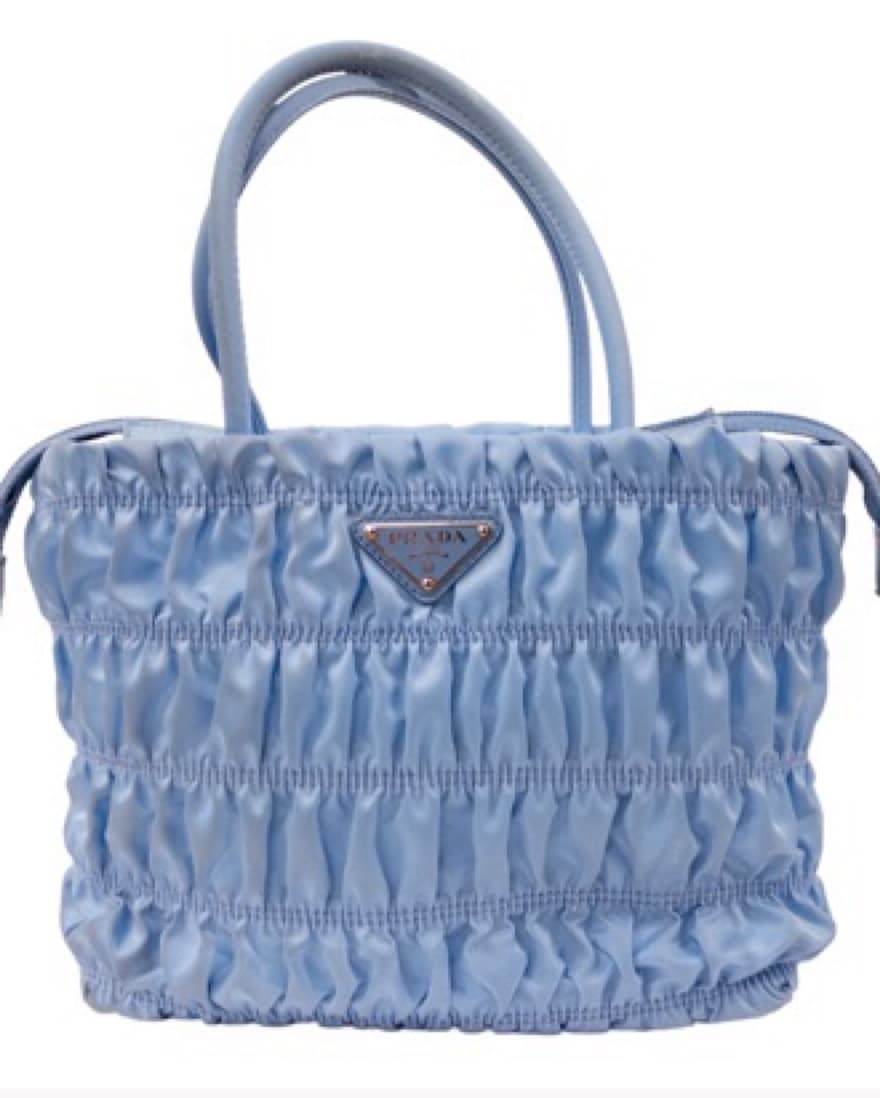 Prada Tessuto Gauffre Blue Crossbody - Image 1