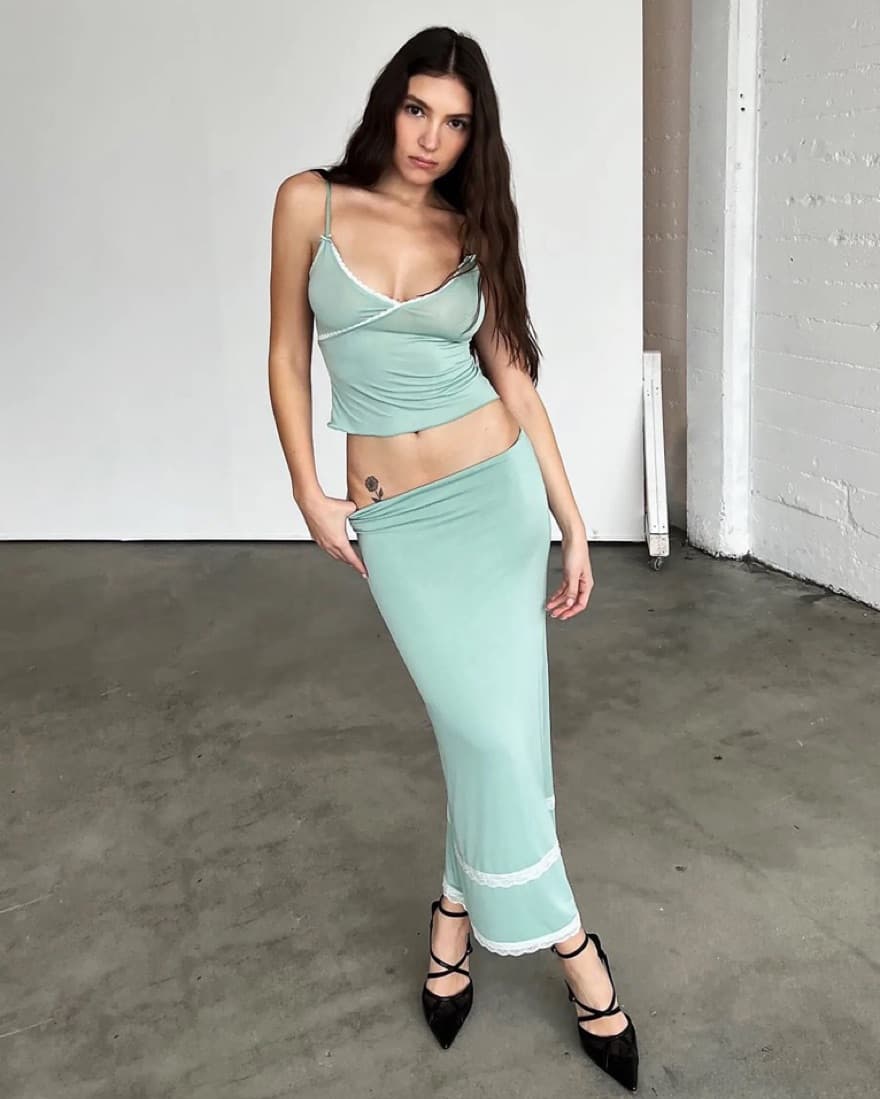 Tiger Mist Seafoam Skirt Set - Image 1