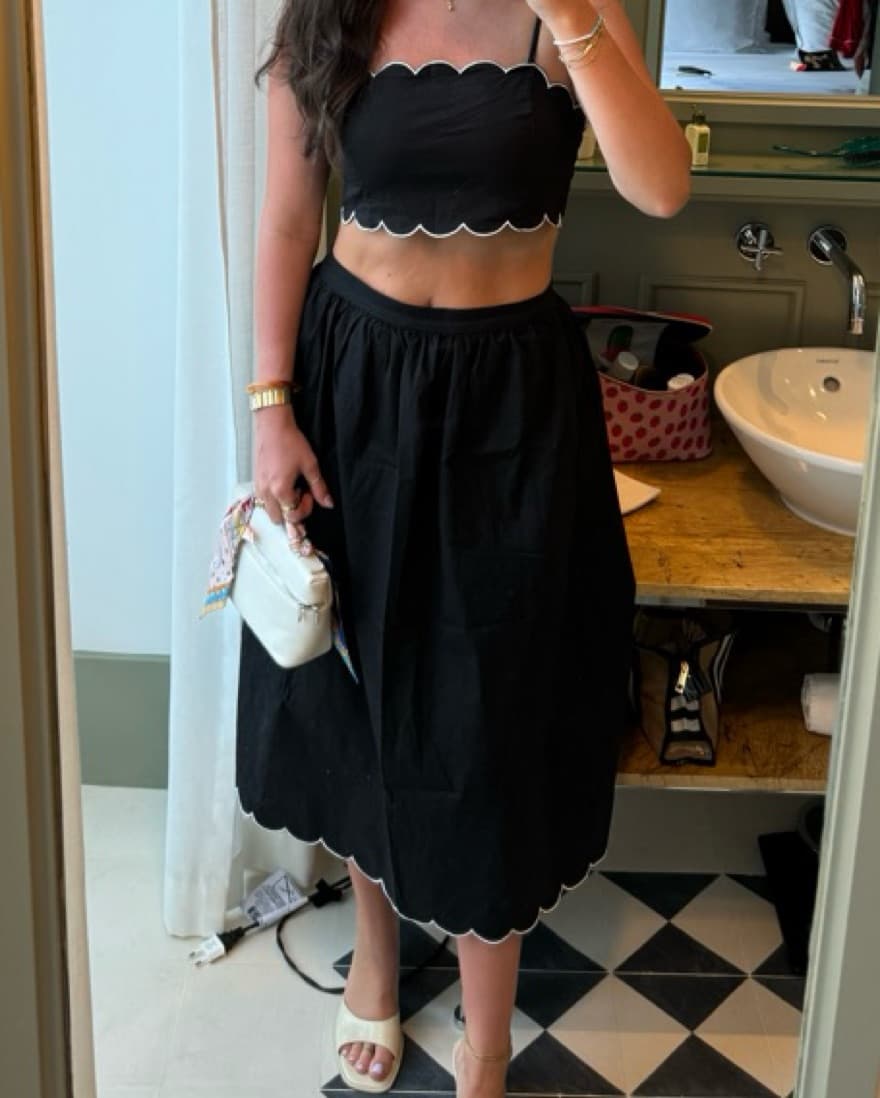 Black And White Skirt Set  - Image 3