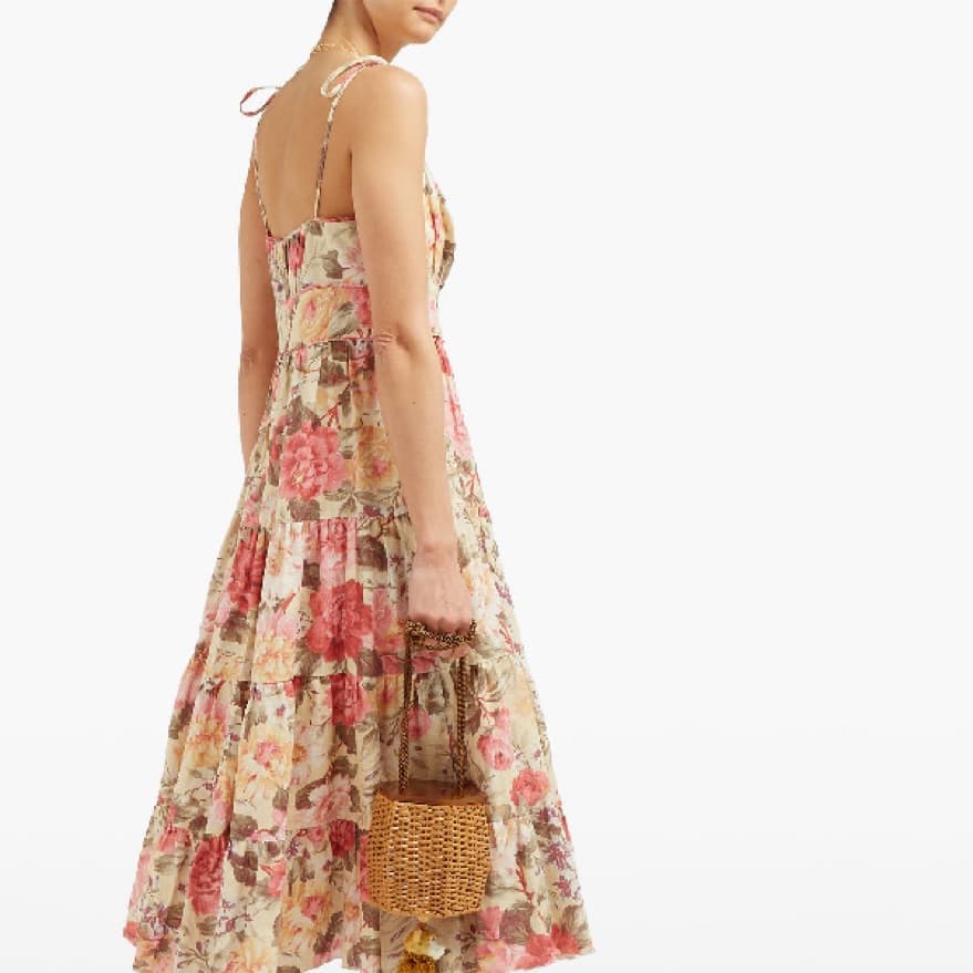 Zimmermann Honour Tie Foral Dress - Image 3
