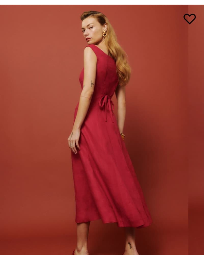 Reformation Linen Button Down Dress - Image 3