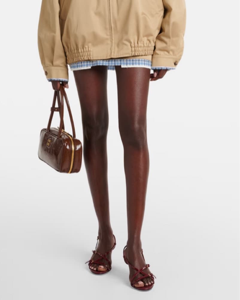 Miu Miu 55 Patent Leather Sandals - Image 3