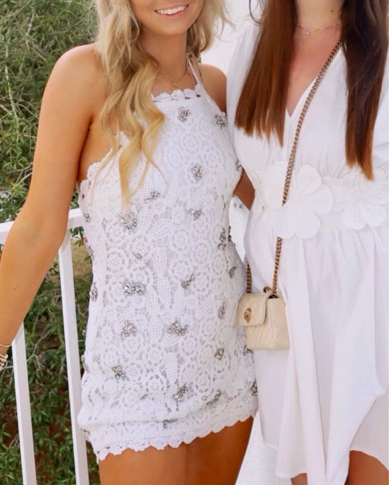 LoveShackFancy White Mini Dress - Image 1