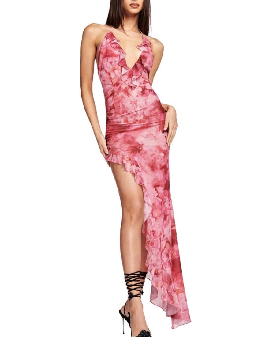 IAMGIA Vira Maxi Dress Pink Rosette - Image 3