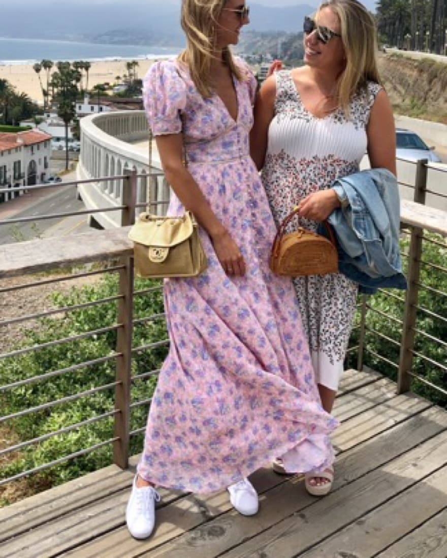 Loveshackfancy Stacy Pink Floral Dress - Image 1