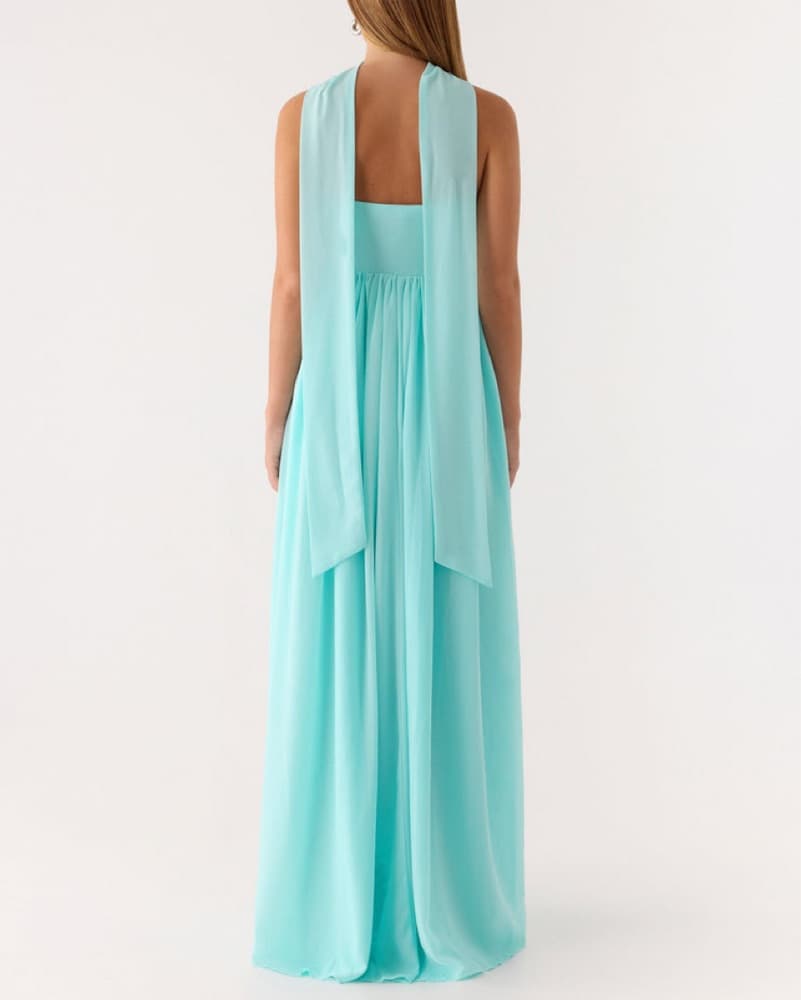 Elegant Mint Green Maxi Dress - Image 2