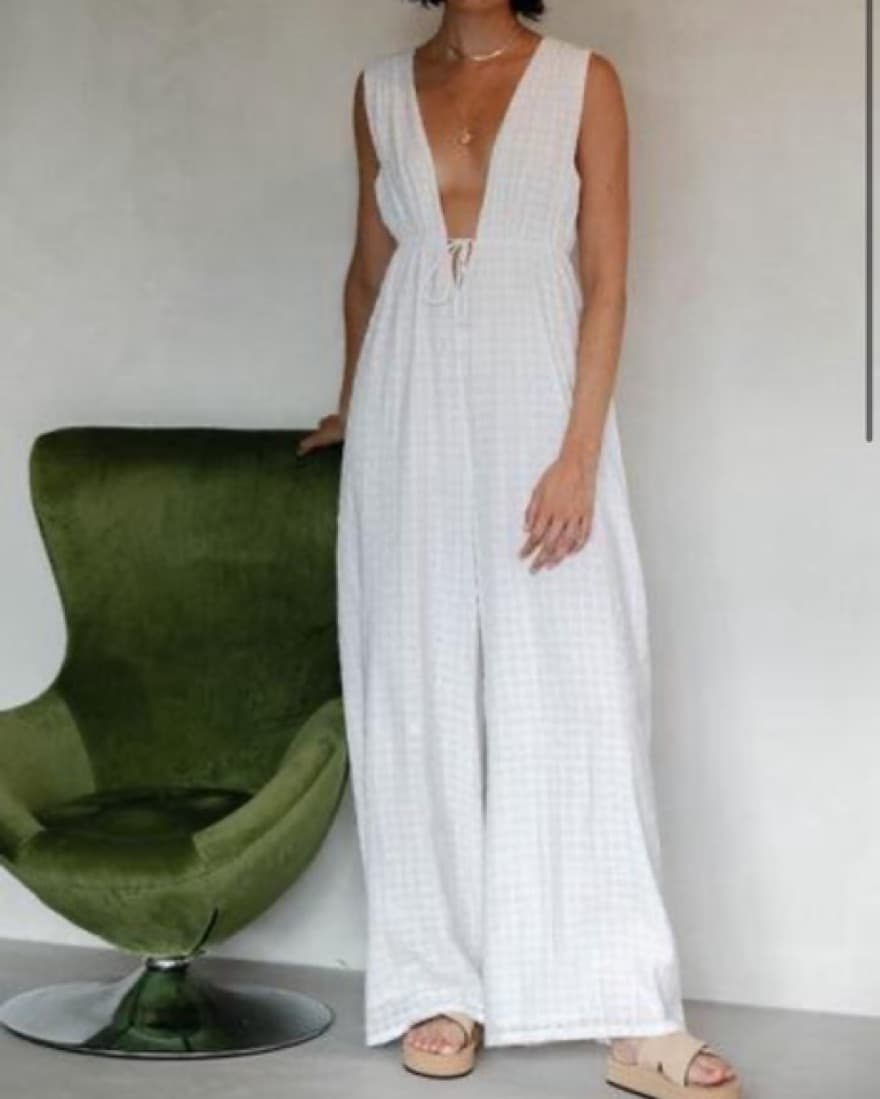 Maurie and Eve Eyelet White Jumpsuit - Image 3