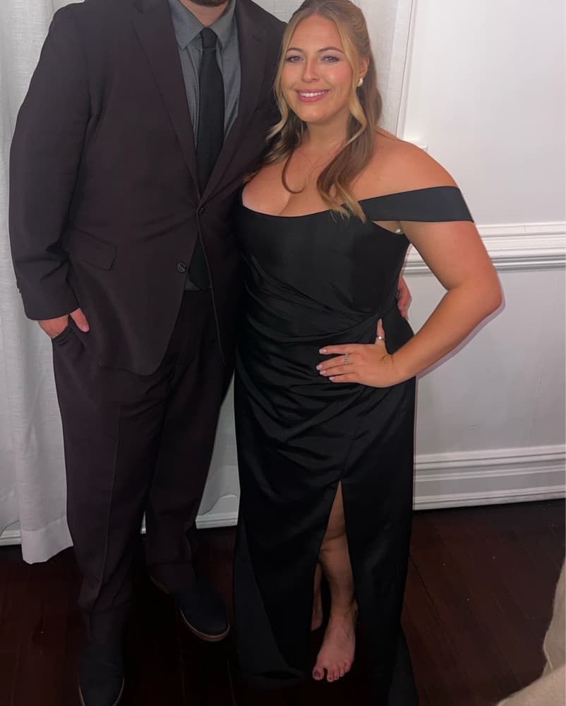 Black Strapless Formal Bridesmaid - Image 2