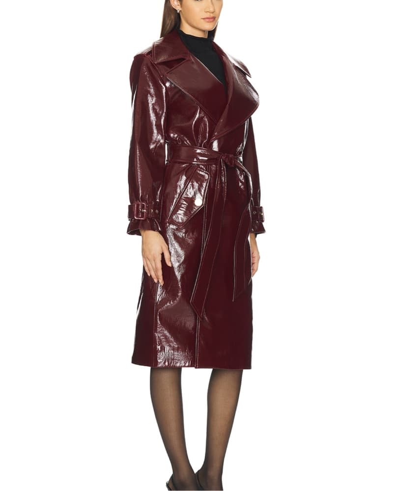 Nevada Vegan Leather Trench Coat - Image 2