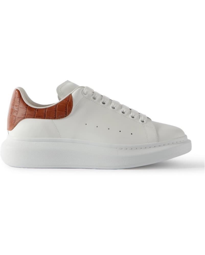 Alexander McQueen Croc-Effect Sneakers - Image 1