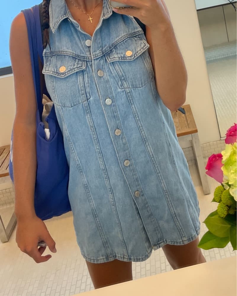 Denim Mini Dress  - Image 1