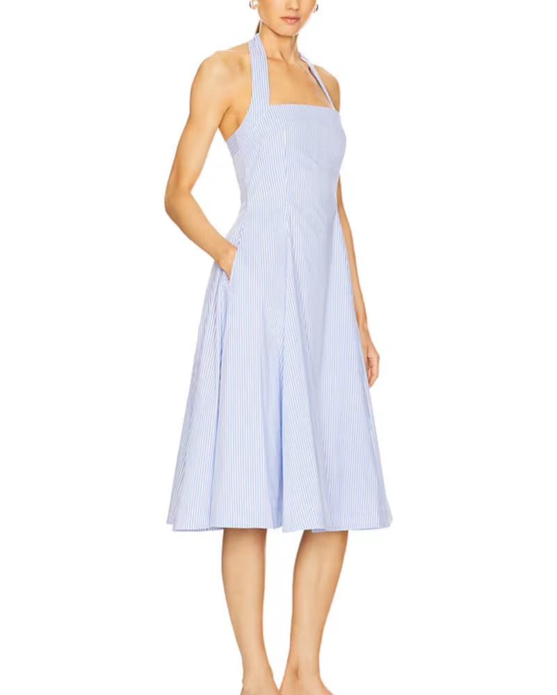 L’Academie Striped Halter Dress - Image 2