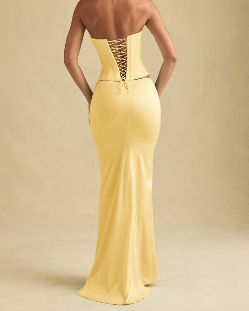 Yellow Corset And Maxi Skirt  - Image 2