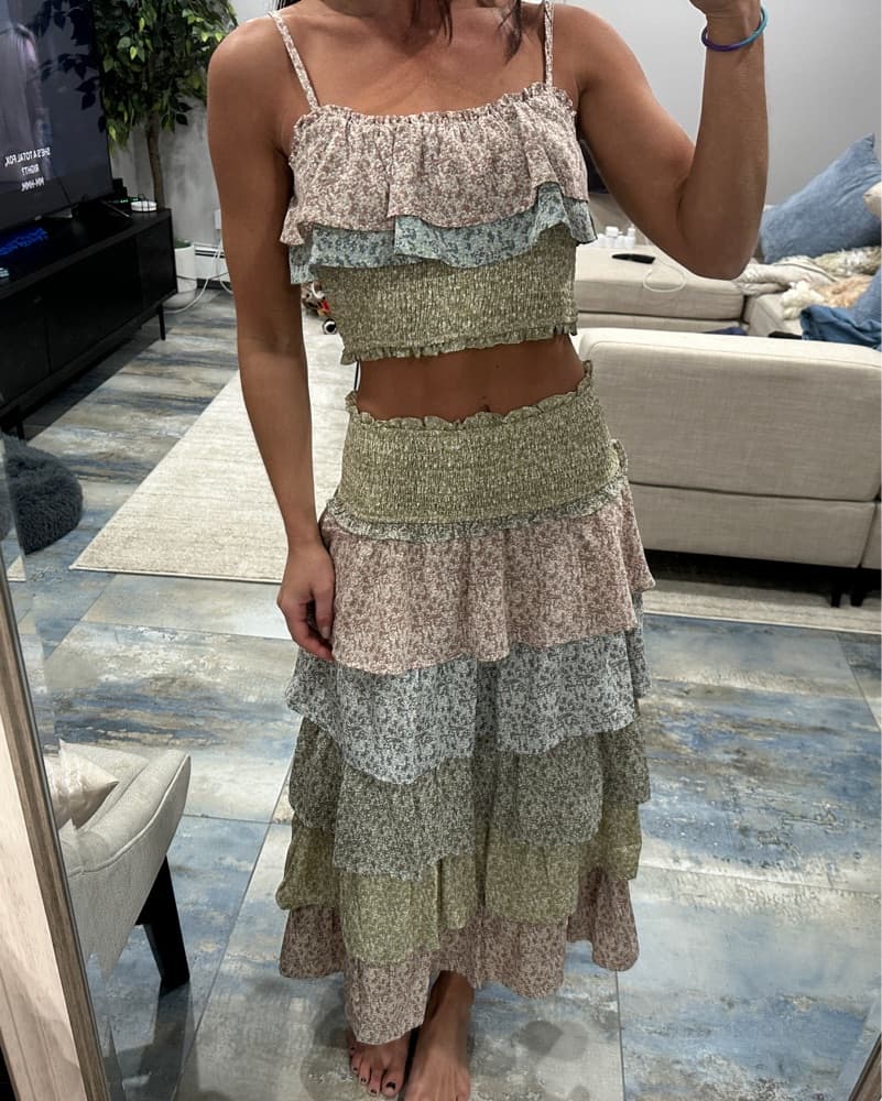 Ruffle Matching Skirt Set  - Image 3