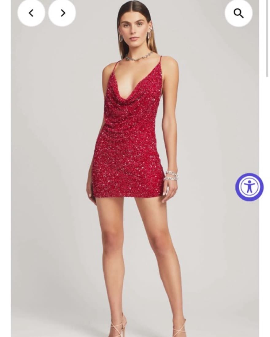 Retrofete Red Sequin Dress - Image 1