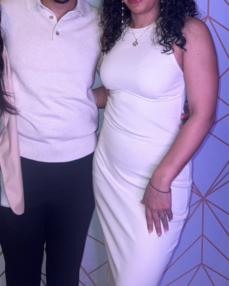 Zara Ivory Midi Dress - Image 1