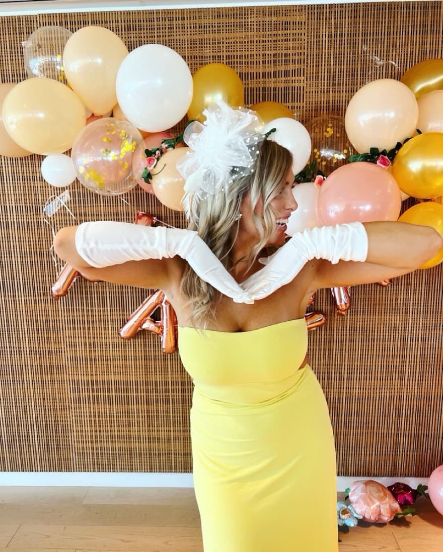 Yellow Strapless Dress - Image 1