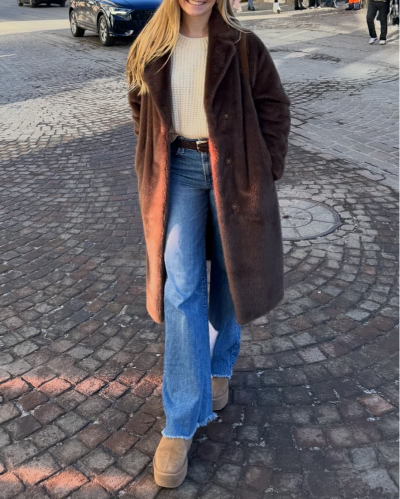 MC2 St Barths - Brown Faux Fur Coat  - Image 1