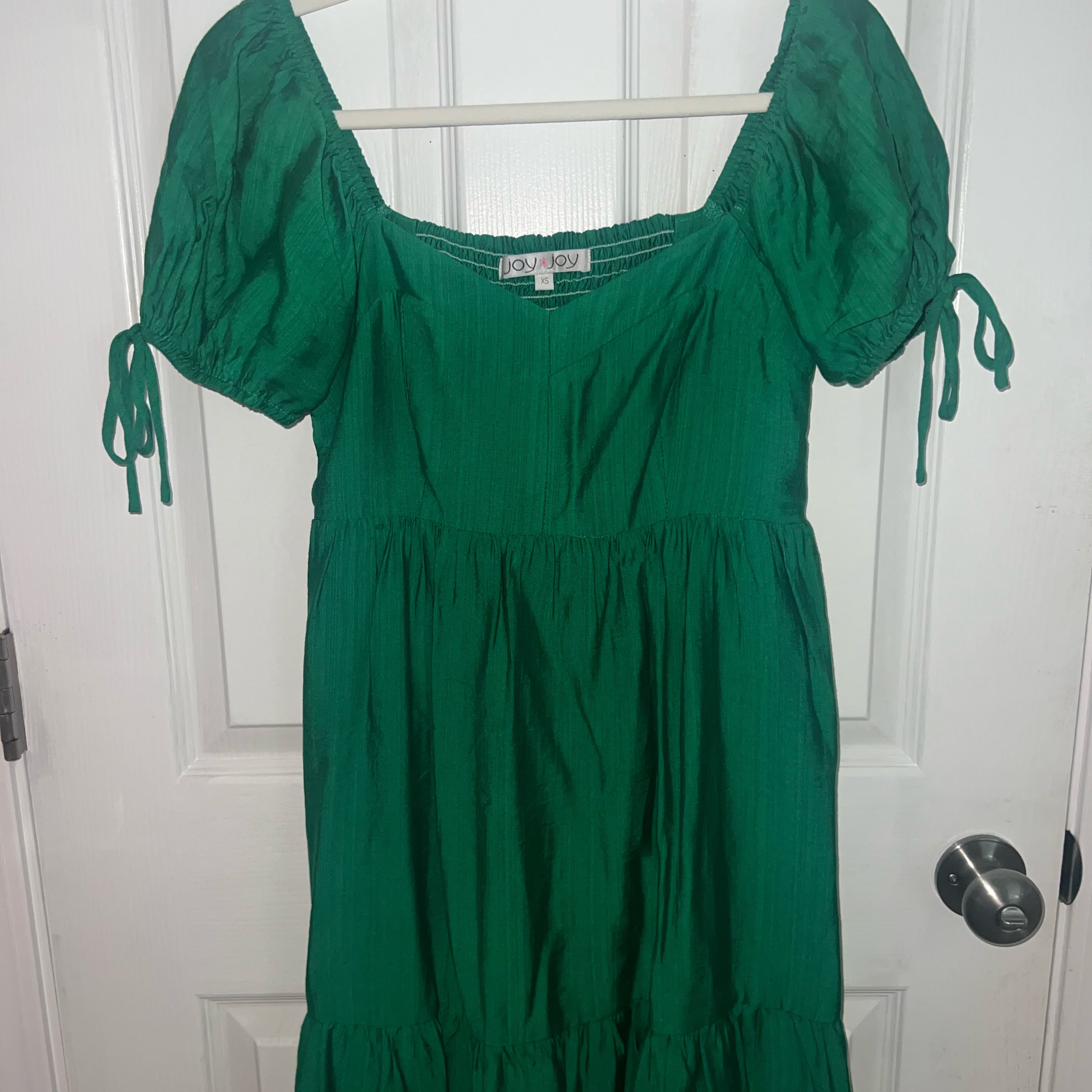 Green Girly Mini Dress - Image 1