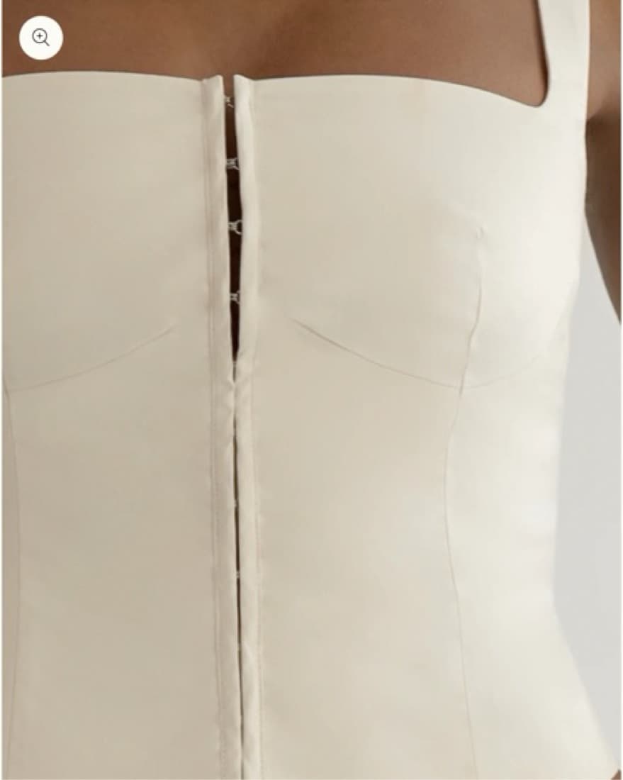 Orseund Iris Minimal Bustier In White - Image 5