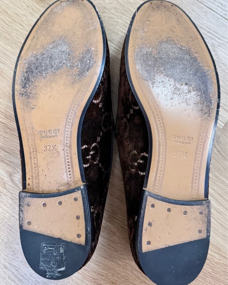 Gucci Jordaan GG Velvet Loafers Cocoa - Image 3