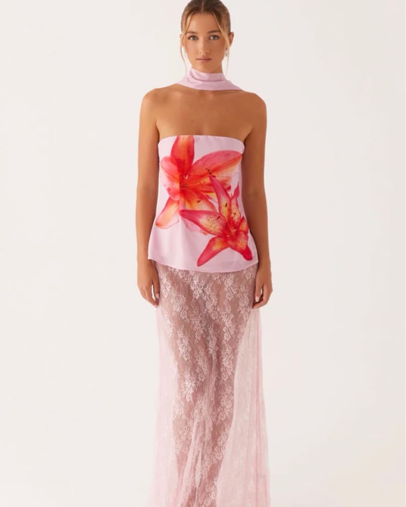 Blaise Scarf Top - Pink Floral🌸 - Image 2
