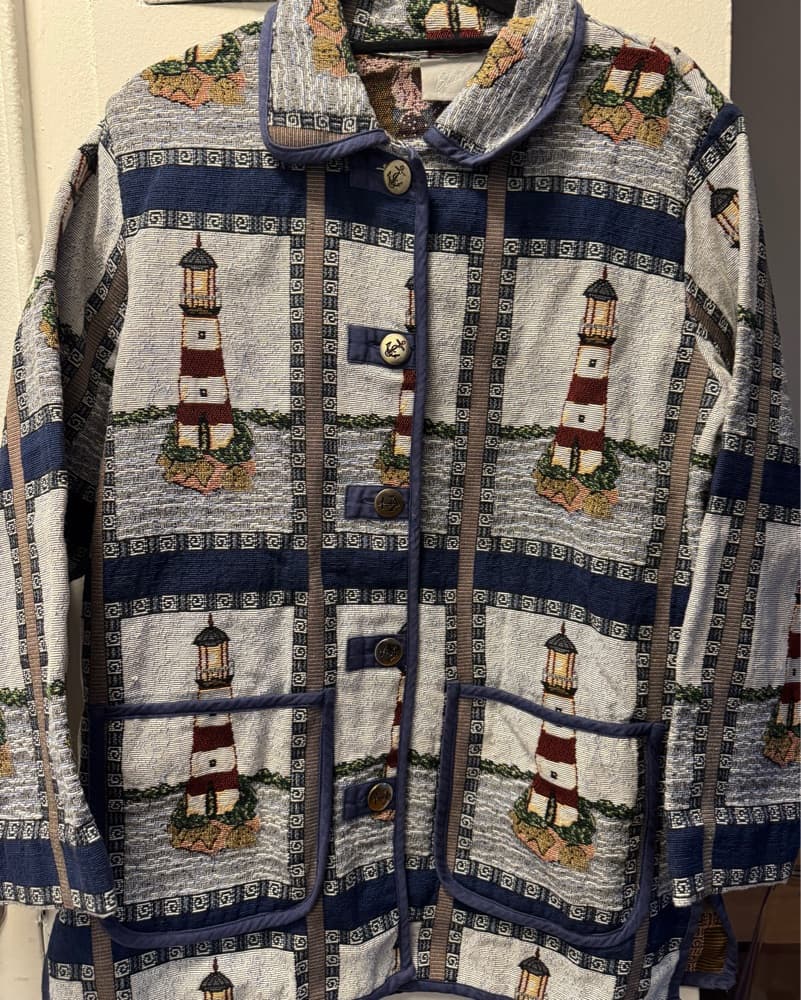 Nautical Woven Jacket - Vintage - Image 1