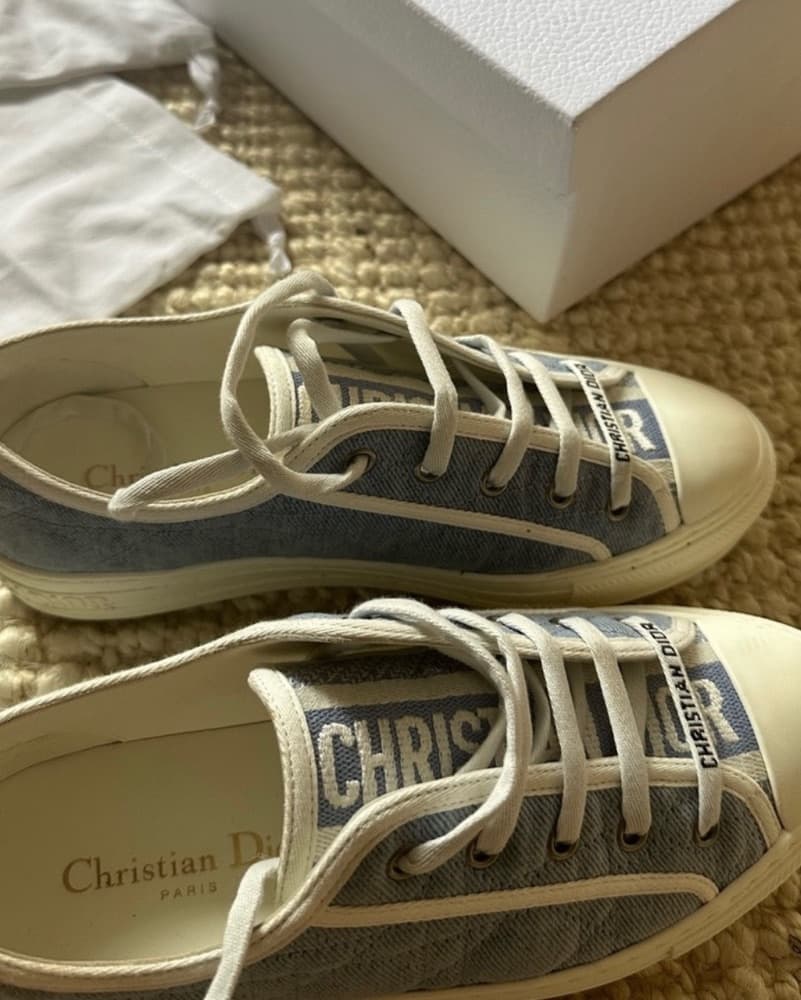 Dior Low Top Converse Blue  - Image 4